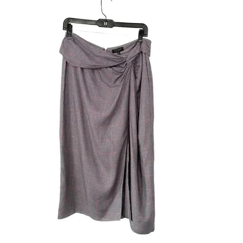 NWT rag & bone Amber Plaid Midi Skirt size 10